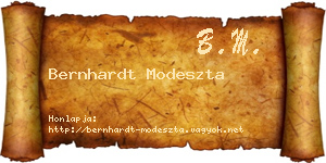 Bernhardt Modeszta névjegykártya